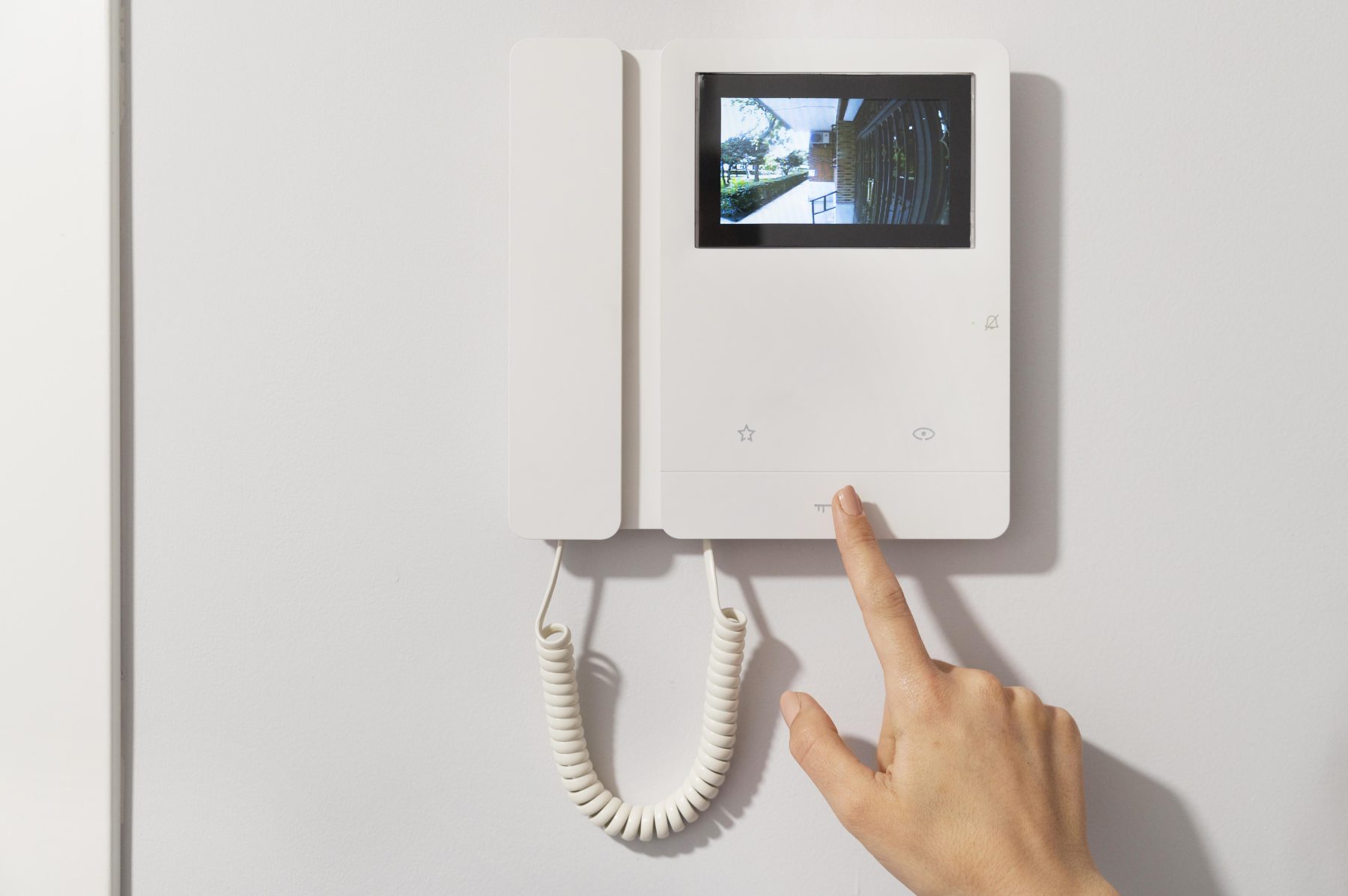 Vidéophonie installée à l'entrée d'une maison